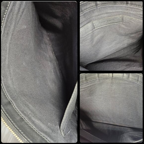 Balenciaga Black Canvas and Leather Medium Pouch - Picture 14 of 17